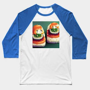 Kawaii Anime Sushi Baseball T-Shirt